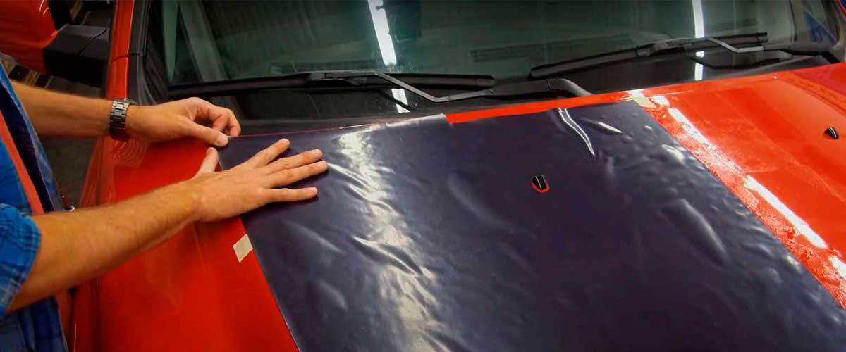 steps to use soapy water to install vinyl wrap