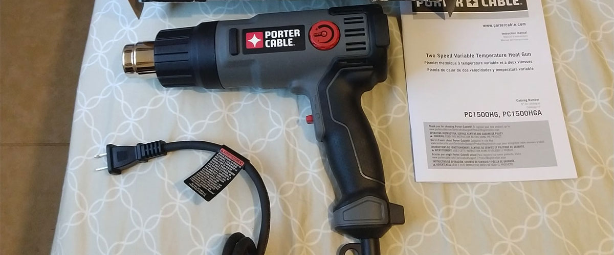 PORTER-CABLE Heat Gun, 1500 Watt, Dual Temperature Settings, Corded  (PC1500HG) Black