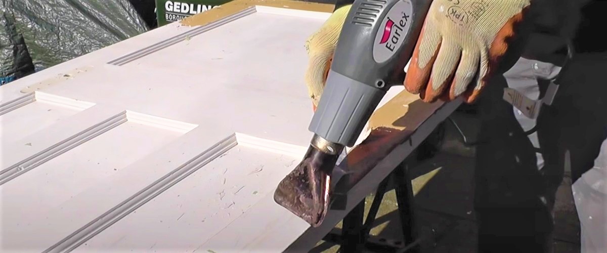 removing paint from wood with a heat gun